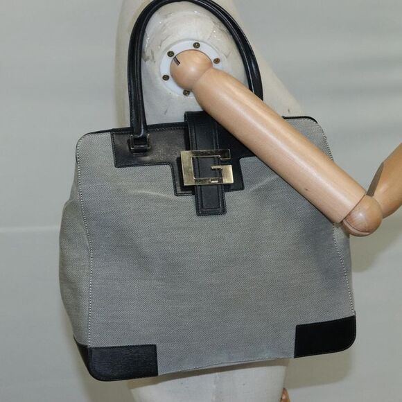 Gucci Square G Grey Canvas Tote Bag (Pre-Owned) - Picture 11 of 16